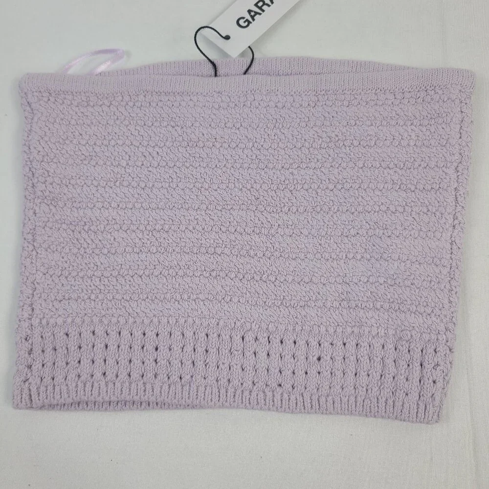 NWT Garage Bandeau Crochet Tube Top Orchid Petal Sz XS Cotton Blend - Picture 5 of 6